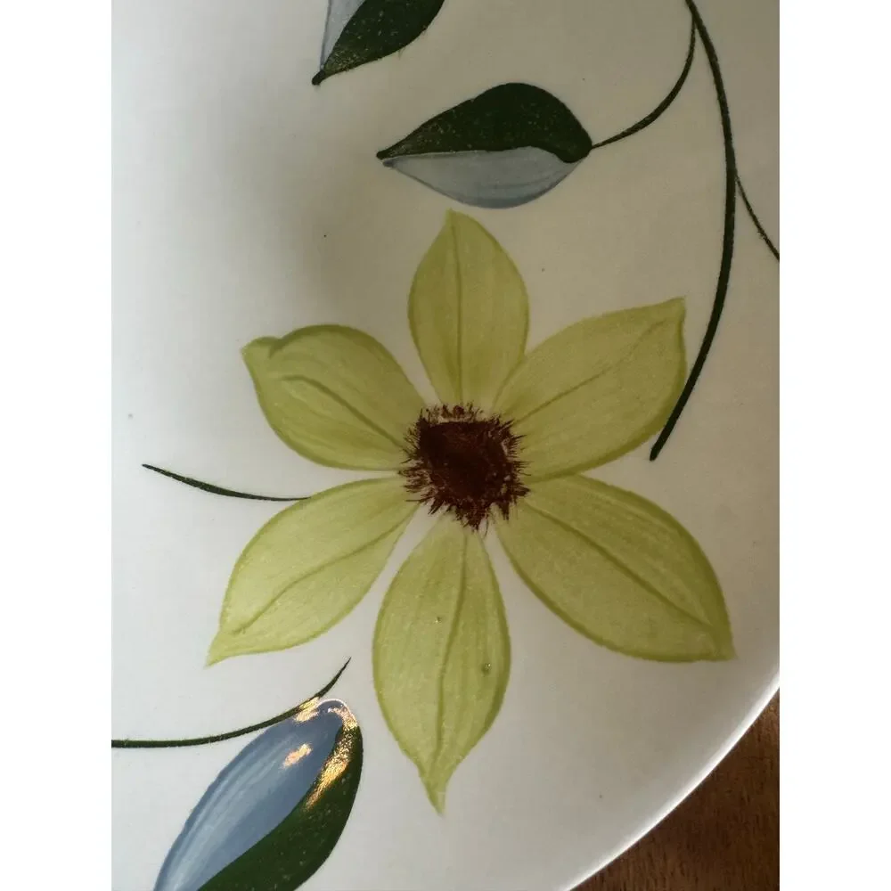 Vintage Blue Ridge Green Eyes 4096 Discontinued Serving Bowl Hand Painted